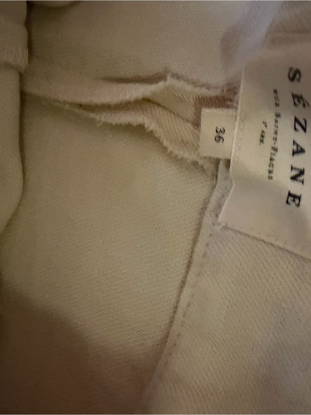 Sezane marina Cream Wide-Leg Sailor Pants with Button Detail - Picture 7 of 11